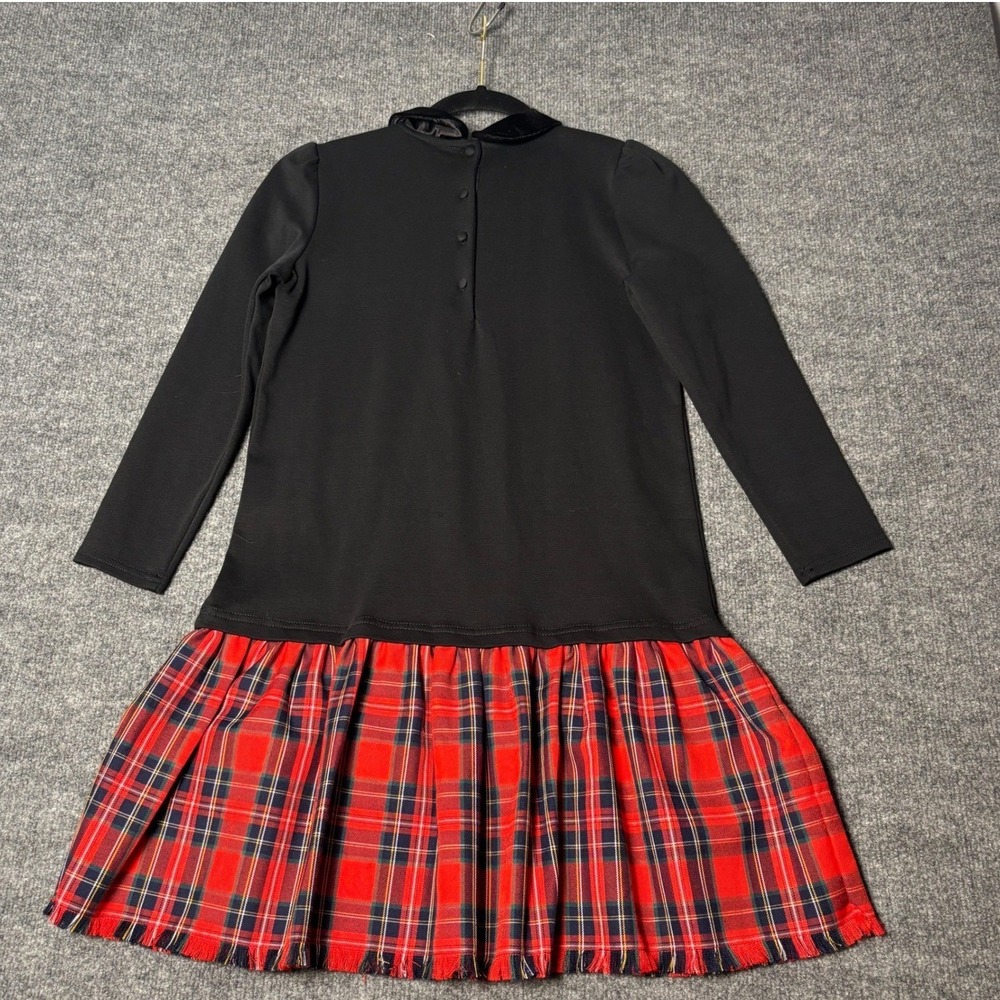 Polo Ralph Lauren Dress Girls XL16 Black Red Plaid Velvet Collar Holiday N.W.T.